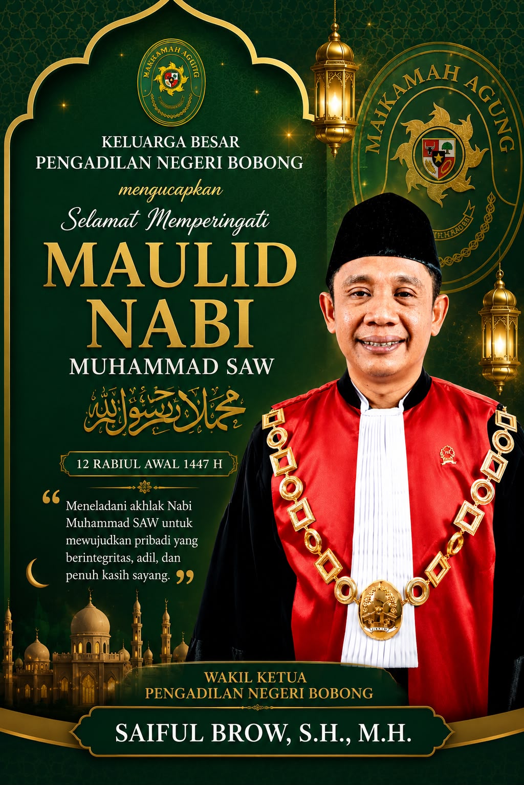 UCAPAN SELAMAT MEMPERINGATI MAULID NABI MUHAMMAD SAW 